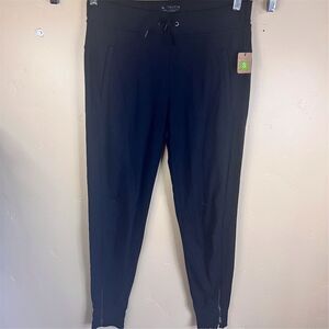 Athleta Mid Town Ankle Women's Jogger Pants Size Small Tall‎ Black Activewear